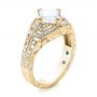 14k Yellow Gold 14k Yellow Gold Custom Vintage Style Diamond Engagement Ring - Three-Quarter View -  104784 - Thumbnail
