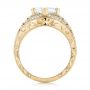 18k Yellow Gold 18k Yellow Gold Custom Vintage Style Diamond Engagement Ring - Front View -  104784 - Thumbnail