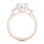 14k Rose Gold 14k Rose Gold Custom White Sapphire And Diamond Engagement Ring - Front View -  102687 - Thumbnail