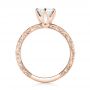 18k Rose Gold 18k Rose Gold Custom White Sapphire And Diamond Engagement Ring - Front View -  103211 - Thumbnail