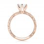 18k Rose Gold 18k Rose Gold Custom White Sapphire And Diamond Engagement Ring - Front View -  103211 - Thumbnail