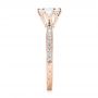 18k Rose Gold 18k Rose Gold Custom White Sapphire And Diamond Engagement Ring - Side View -  103211 - Thumbnail