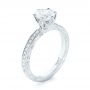  Platinum Platinum Custom White Sapphire And Diamond Engagement Ring - Three-Quarter View -  103211 - Thumbnail