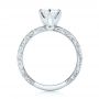 18k White Gold 18k White Gold Custom White Sapphire And Diamond Engagement Ring - Front View -  103211 - Thumbnail