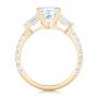 18k Yellow Gold 18k Yellow Gold Custom White Sapphire And Diamond Engagement Ring - Front View -  102687 - Thumbnail