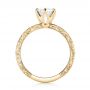 18k Yellow Gold 18k Yellow Gold Custom White Sapphire And Diamond Engagement Ring - Front View -  103211 - Thumbnail