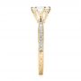 14k Yellow Gold 14k Yellow Gold Custom White Sapphire And Diamond Engagement Ring - Side View -  103211 - Thumbnail