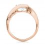 18k Rose Gold 18k Rose Gold Custom Wrapped Diamond Engagement Ring - Front View -  102146 - Thumbnail