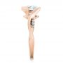 14k Rose Gold 14k Rose Gold Custom Wrapped Diamond Engagement Ring - Side View -  102146 - Thumbnail
