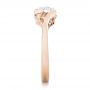 14k Rose Gold 14k Rose Gold Custom Wrapped Diamond Engagement Ring - Side View -  102376 - Thumbnail