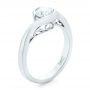  Platinum Custom Wrapped Diamond Engagement Ring - Three-Quarter View -  102376 - Thumbnail