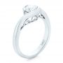 14k White Gold 14k White Gold Custom Wrapped Diamond Engagement Ring - Three-Quarter View -  102376 - Thumbnail