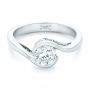  Platinum Custom Wrapped Diamond Engagement Ring - Flat View -  102376 - Thumbnail