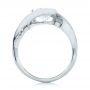 14k White Gold 14k White Gold Custom Wrapped Diamond Engagement Ring - Front View -  102146 - Thumbnail