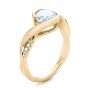14k Yellow Gold 14k Yellow Gold Custom Wrapped Diamond Engagement Ring - Three-Quarter View -  102146 - Thumbnail