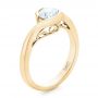 18k Yellow Gold 18k Yellow Gold Custom Wrapped Diamond Engagement Ring - Three-Quarter View -  102376 - Thumbnail