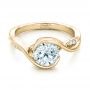 14k Yellow Gold 14k Yellow Gold Custom Wrapped Diamond Engagement Ring - Flat View -  102146 - Thumbnail
