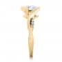 18k Yellow Gold 18k Yellow Gold Custom Wrapped Diamond Engagement Ring - Side View -  102146 - Thumbnail