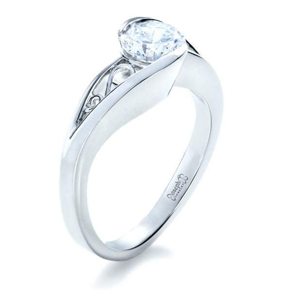 Custom Wrapped Diamond Engagment Ring - Image