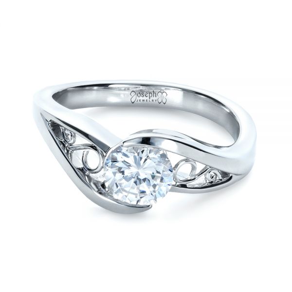 Custom Wrapped Diamond Engagment Ring #1294 - Seattle Bellevue | Joseph ...