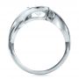 18k White Gold Custom Wrapped Diamond Solitaire Engagement Ring - Front View -  100595 - Thumbnail