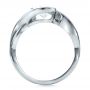 14k White Gold 14k White Gold Custom Wrapped Diamond Solitaire Engagement Ring - Front View -  100595 - Thumbnail