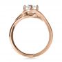 18k Rose Gold 18k Rose Gold Custom Wrapped Shank Engagement Ring - Front View -  1295 - Thumbnail