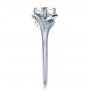 14k White Gold 14k White Gold Custom Wrapped Shank Engagement Ring - Side View -  1295 - Thumbnail