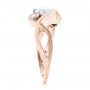 18k Rose Gold 18k Rose Gold Custom Wrapped Three-stone Diamond Engagement Ring - Side View -  102866 - Thumbnail