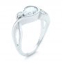  Platinum Platinum Custom Wrapped Three-stone Diamond Engagement Ring - Three-Quarter View -  102866 - Thumbnail