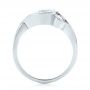  Platinum Platinum Custom Wrapped Three-stone Diamond Engagement Ring - Front View -  102866 - Thumbnail