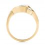 14k Yellow Gold 14k Yellow Gold Custom Wrapped Three-stone Diamond Engagement Ring - Front View -  102866 - Thumbnail