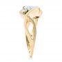 14k Yellow Gold 14k Yellow Gold Custom Wrapped Three-stone Diamond Engagement Ring - Side View -  102866 - Thumbnail