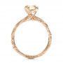 18k Rose Gold 18k Rose Gold Custom Yellow Diamond And Organic Vine Engagement Ring - Front View -  101228 - Thumbnail