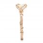 18k Rose Gold 18k Rose Gold Custom Yellow Diamond And Organic Vine Engagement Ring - Side View -  101228 - Thumbnail