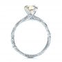 18k White Gold 18k White Gold Custom Yellow Diamond And Organic Vine Engagement Ring - Front View -  101228 - Thumbnail