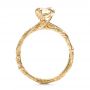18k Yellow Gold Custom Yellow Diamond And Organic Vine Engagement Ring - Front View -  101228 - Thumbnail