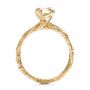 14k Yellow Gold 14k Yellow Gold Custom Yellow Diamond And Organic Vine Engagement Ring - Front View -  101228 - Thumbnail