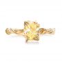 14k Yellow Gold 14k Yellow Gold Custom Yellow Diamond And Organic Vine Engagement Ring - Top View -  101228 - Thumbnail