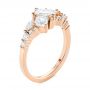 14k Rose Gold 14k Rose Gold Custom Diamond Cluster Engagement Ring - Three-Quarter View -  104052 - Thumbnail