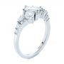  Platinum Platinum Custom Diamond Cluster Engagement Ring - Three-Quarter View -  104052 - Thumbnail