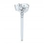 18k White Gold 18k White Gold Custom Diamond Cluster Engagement Ring - Side View -  104052 - Thumbnail