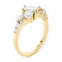 14k Yellow Gold 14k Yellow Gold Custom Diamond Cluster Engagement Ring - Three-Quarter View -  104052 - Thumbnail