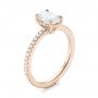 18k Rose Gold 18k Rose Gold Custom Diamond Engagement Ring - Three-Quarter View -  103228 - Thumbnail
