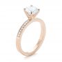 18k Rose Gold 18k Rose Gold Custom Diamond Engagement Ring - Three-Quarter View -  103480 - Thumbnail