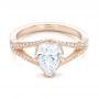 14k Rose Gold 14k Rose Gold Custom Diamond Engagement Ring - Flat View -  102412 - Thumbnail
