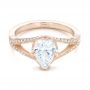 14k Rose Gold 14k Rose Gold Custom Diamond Engagement Ring - Flat View -  102412 - Thumbnail