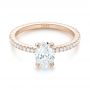 18k Rose Gold 18k Rose Gold Custom Diamond Engagement Ring - Flat View -  103228 - Thumbnail