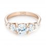 18k Rose Gold 18k Rose Gold Custom Diamond Engagement Ring - Flat View -  103406 - Thumbnail