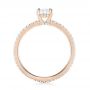 18k Rose Gold 18k Rose Gold Custom Diamond Engagement Ring - Front View -  103228 - Thumbnail